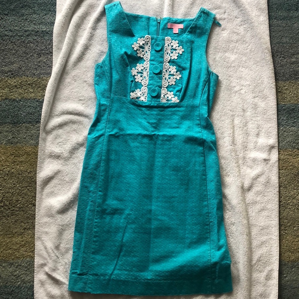 Lilly Pulitzer turquoise cocktail dress